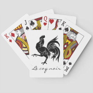 Le noir coq den svart tuppen spelkort