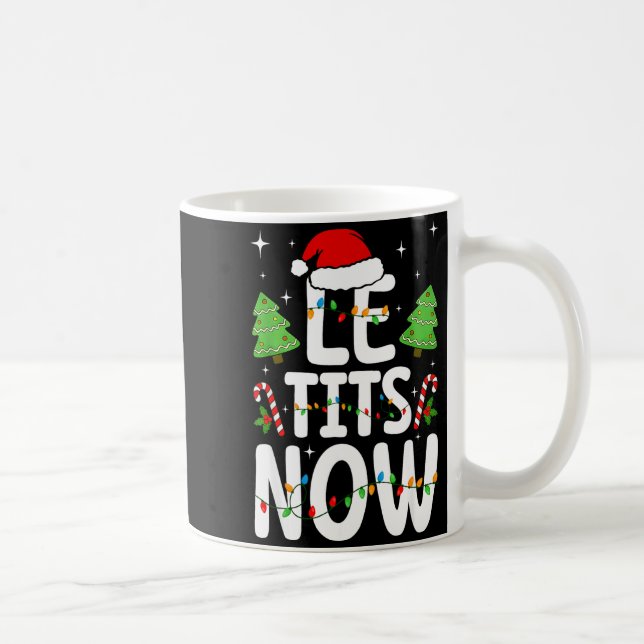 Le Now Let It Snow Funny Christmas Winter Xmas Wor Kaffemugg (Höger)