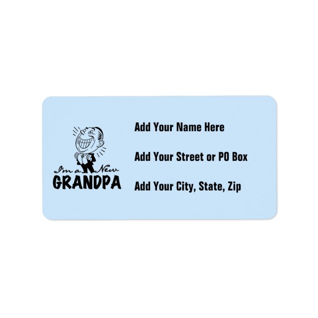 Le nya morfarT-tröja och gåvor Adressetikett (Framsidan)