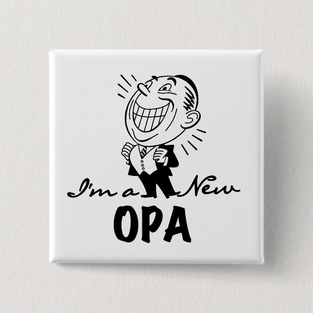 Le nya Opa T-tröja och gåvor Knapp (Framsida)