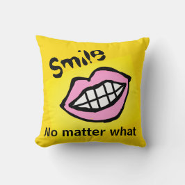 le oavsett tecknad läppar kudde