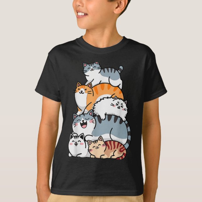 Le Of Kitty Cats Funny Cute Cat Lover For Girls Ki T Shirt (Framsida)