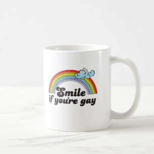 LE, OM DU är GLAD Kaffemugg