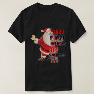 le om du tror på jultomten t shirt