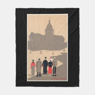 Le Pantheon art déco SceneParis, frankrike Fleecefilt