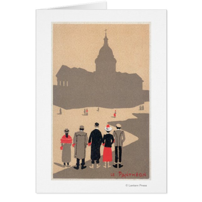 Le Pantheon Art Deco SceneParis, Frankrike Hälsningskort (Framsidan)