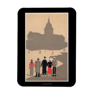Le Pantheon art déco SceneParis, frankrike Magnet