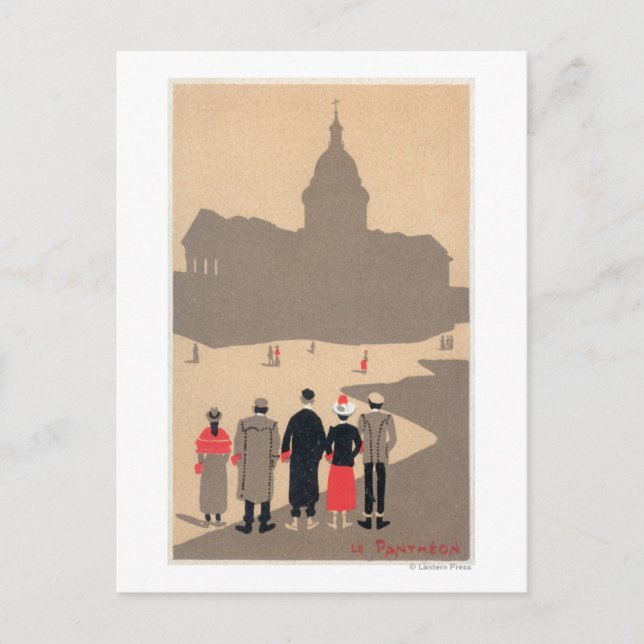 Le Pantheon Art Deco SceneParis, Frankrike Vykort (Framsida)