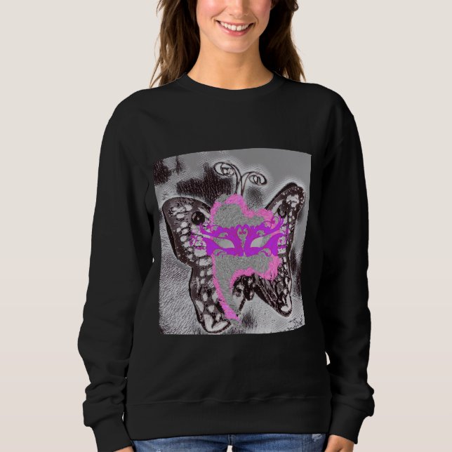 Le Papillon Masqué De Gris Et De Ro T Shirt (Framsida)