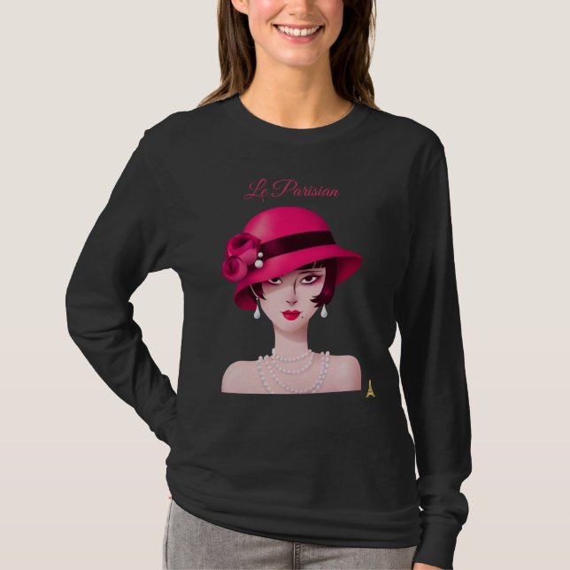 Le Parisian Shirt (svart) T Shirt (Framsida)