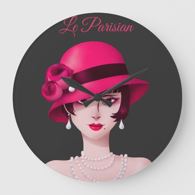 Le Parisian Wall Clock Stor Klocka (Framsida)