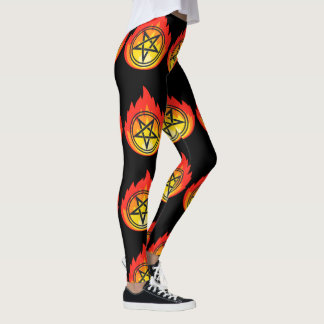 Le pentagrame ardant leggings
