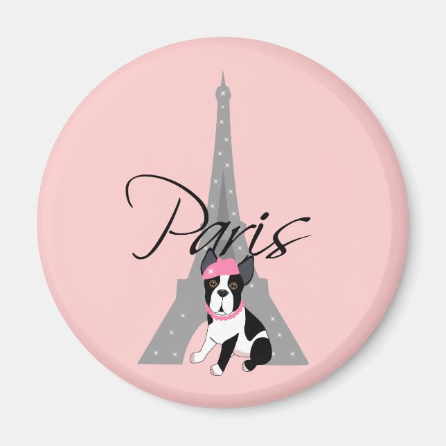 Le petit chien à Paris Magnet (Framsidan)