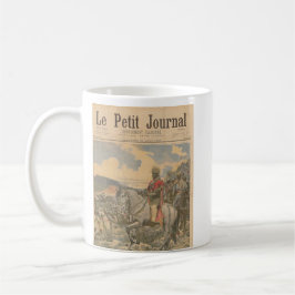 Le Petit Journal av Etiopiens kejsare Menelik II Kaffemugg