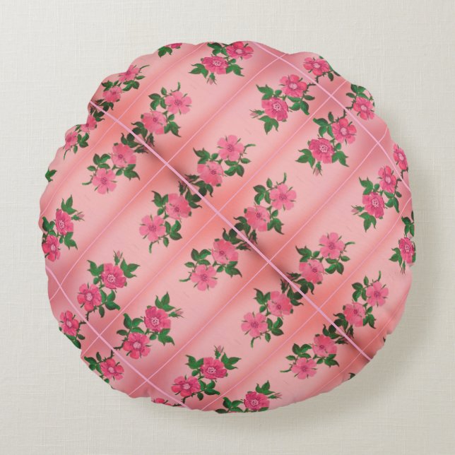 Le petite fleur pillowcase rund kudde (Framsidan)