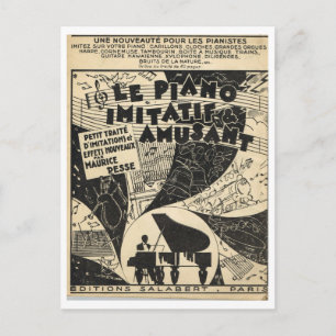 Le Piano Imitatif et Amusant, lakan musik Vykort