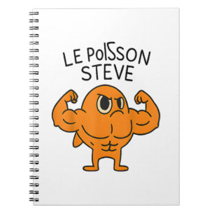 Le Poisson Steve Funny Muscular Fish Tecknad Anteckningsbok