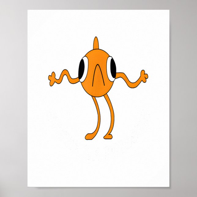 Le Poisson Steve Funny Orange Fish Poster (Framsidan)