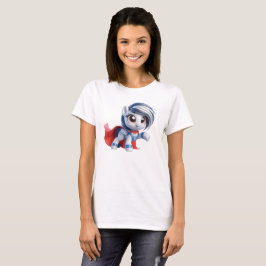 Le poney héroïque à la crinière argentée. t shirt