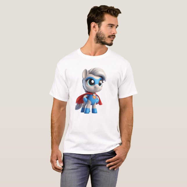 Le poney masqué, héros intrépide. t shirt (Hel framsida)