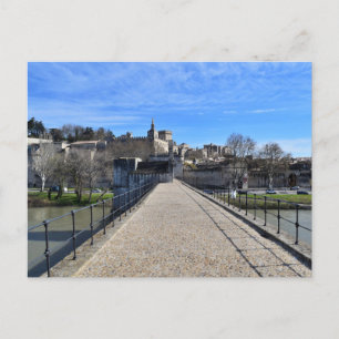 Le Pont d'Avignon Frankrike Bridge Avignon Europe Vykort