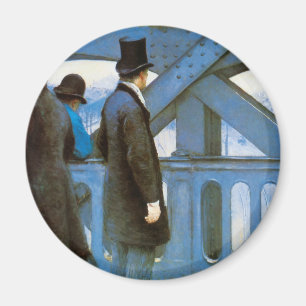 Le Pont de l'Europe av Gustave Caillebotte Magnet