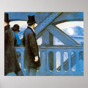 Le Pont de l'Europe av Gustave Caillebotte Poster