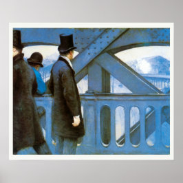 Le Pont de l'Europe av Gustave Caillebotte Poster