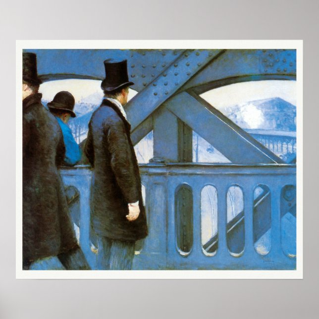 Le Pont de l'Europe av Gustave Caillebotte Poster (Framsidan)