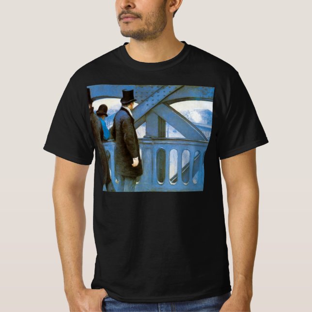 Le Pont de l'Europe av Gustave Caillebotte T-shirt (Framsida)