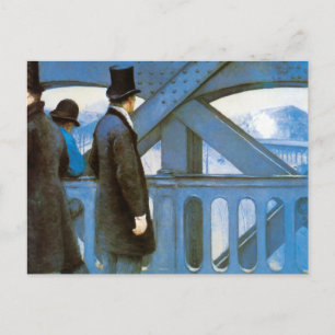 Le Pont de l'Europe av Gustave Caillebotte Vykort