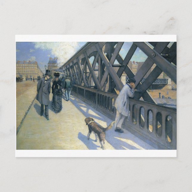 Le Pont de L'Europe av Gustave Caillebotte Vykort (Framsida)