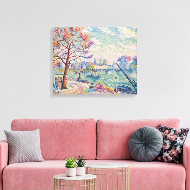 Le Pont Des Arts Paris | Paul Signac | Canvastryck (Insitu (Vardagsrum))