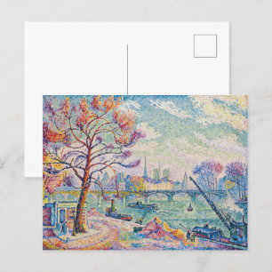 Le Pont Des Arts Paris Paul Signac Vykort