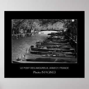 LE PONT DES KÄRLEK, ANNECY, FRANKRIKE POSTER