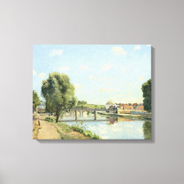 Le Pont Du chemin De Fer Camille Pissarro Canvastryck (Framsida)