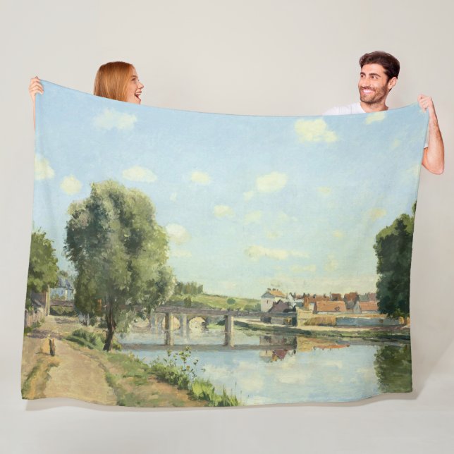 Le Pont Du chemin De Fer Camille Pissarro Fleecefilt (På plats)