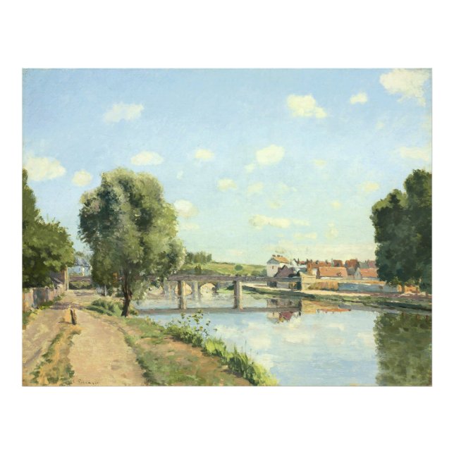 Le Pont Du chemin De Fer Camille Pissarro Fototryck (Framsidan)