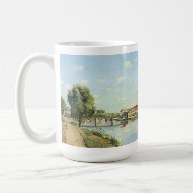 Le Pont Du chemin De Fer Camille Pissarro Kaffemugg (Vänster)