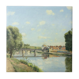 Le Pont Du chemin De Fer Camille Pissarro Kakelplatta