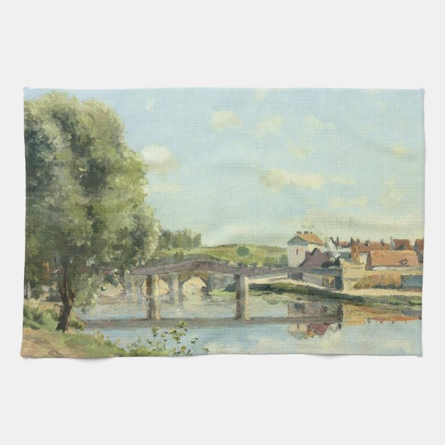 Le Pont Du chemin De Fer Camille Pissarro Kökshandduk (Horisontell)