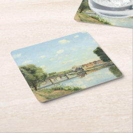 Le Pont Du chemin De Fer Camille Pissarro Underlägg Papper Kvadrat