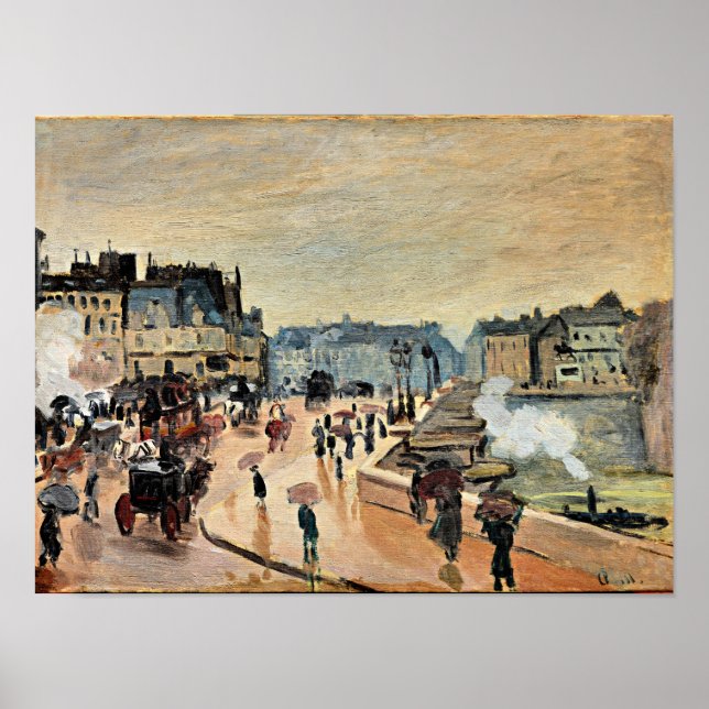 Le Pont Neuf från Claude Monet Poster (Framsidan)