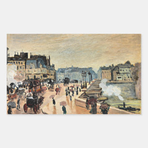Le Pont Neuf från Claude Monet Rektangulärt Klistermärke