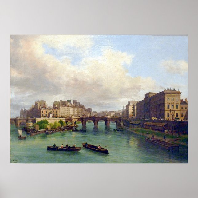 Le Pont-Neuf - Giuseppe Canella - 1832 Poster (Framsidan)