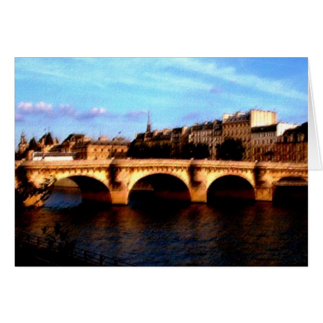 Le Pont Neuf Hälsningskort (Framsidan Horizontal)
