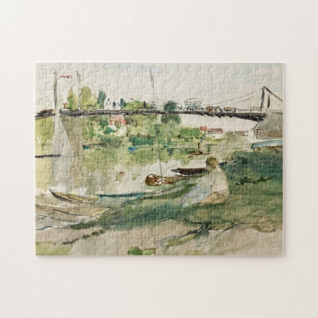 Le Pont sur l'Oise | Berthe Morisot Pussel (Horisontell)