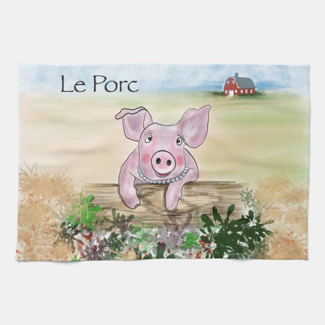 Le Porc Kitchen Towel Kökshandduk (Horisontell)