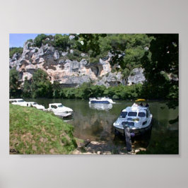 Le port de Bouzies Oils Atwork Poster