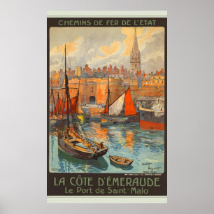 Le Port Sanktt-Malo de Poster